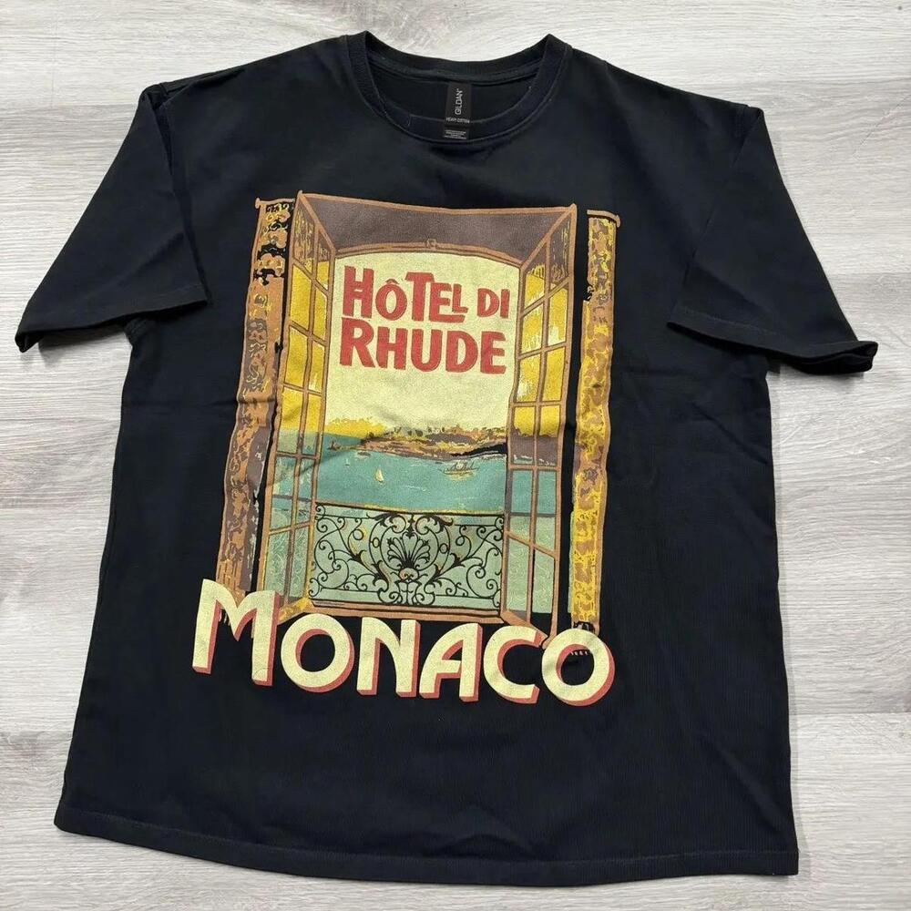 Black Cotton Hotel Di Rhude Monaco Tee